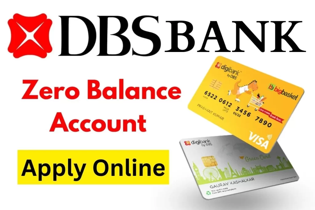 DBS bank zero balance account