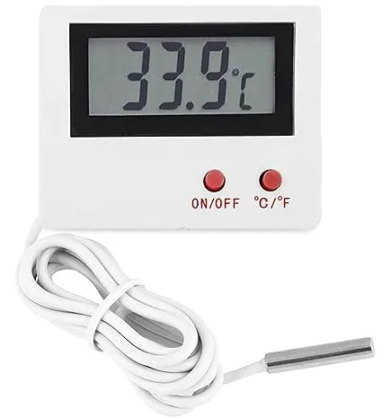 Temperature Digital Sensor wired with ON/OFF button, useful gadget to all.